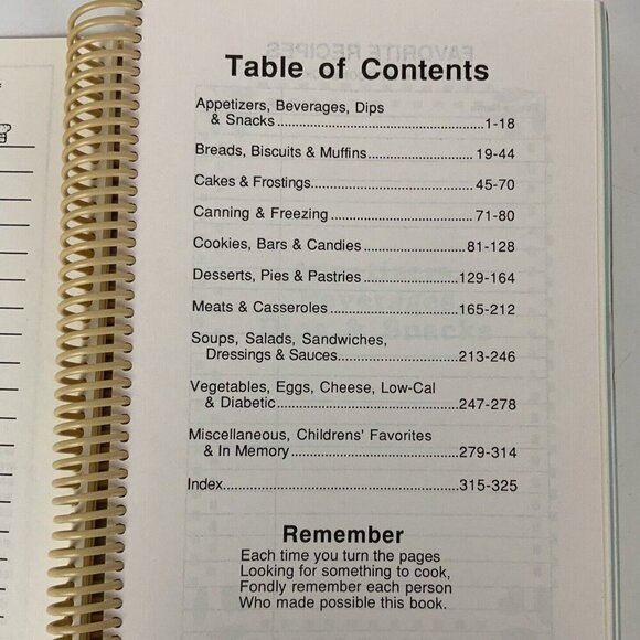 Ross Calvary United Methodist Church Centennial Cookbook 1894-1994 Spiral Bound - Picture 5 of 16